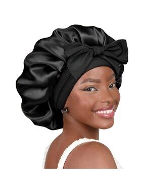 🆕Silk Bonnet for Sleeping Hair Bonnet with Tie Band Head  Wrap for Black Women